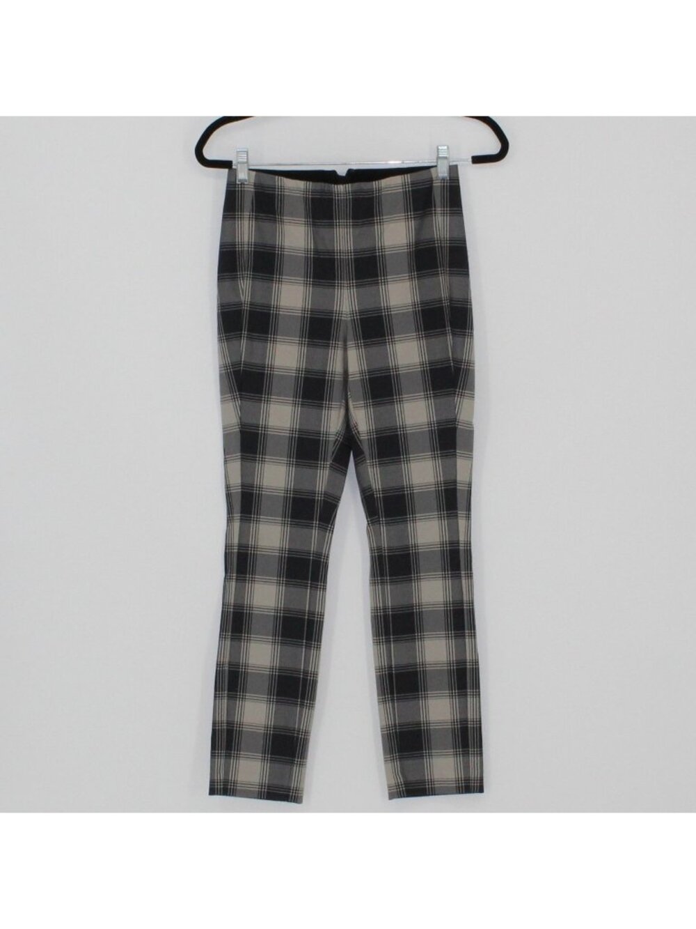 Rag & Bone Plaid Pants Women Size 2 Black & Gray Stretch Fabric